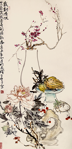 张书鸾作品《岁朝清供》 2021年